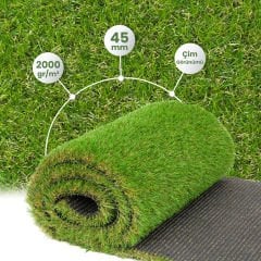 ZeminYap Yeşil Suni Çim Halı Landscape 45 mm