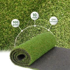 ZeminYap Yeşil Suni Çim Halı Landscape 10 mm